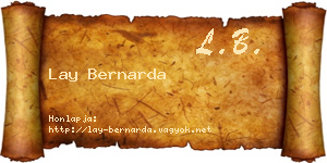 Lay Bernarda névjegykártya